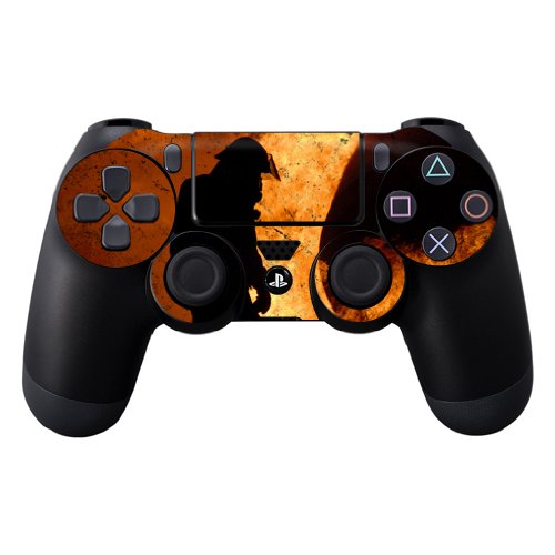 MightySkins Skin Compatible with Sony PS4 Controller - Fire Fighter | Protective, Durable, and Unique Vinyl Decal wrap Cover | Easy to Apply, Remove
