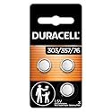 Duracell 303/357/76 Silver Oxide Button Battery, 3 Count (Pack of 1), Silver, Battery with Long-Lasting Power for Watches, Calculators, and More