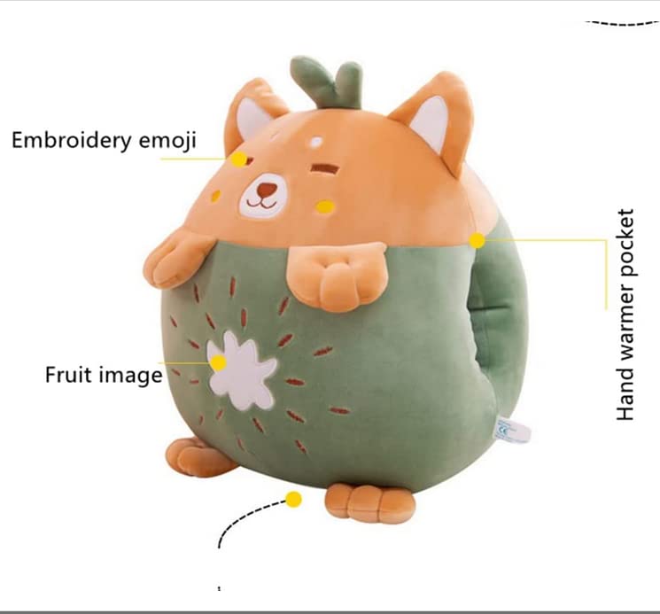 Kids Stuffed Animal Travel Blanket and Pillow Set, Adorable 3 in 1 Multifunctional Fruit Plush Pillow with Hand Warmer Design, Perfect for Travel,…