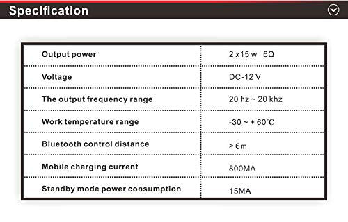 XYC 3" Motorcycle Weatherproof Bluetooth Wireless Speaker MP3 Music Player Sound Audio Stereo Amplifier System ATV UTV USB 2.0, Micro SD, FM Radio