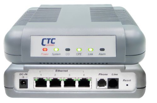 CTCUnion VDTU2A-304 VDSL2 LAN Extender - VDSL2 DMT Ethernet Modem with 4 Port 10/100BaseTX Switch