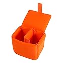 Tbest Camera Insert Bag,DLSR Camera Bag Insert Padded Shockproof Foldable Camera Insert Protective Camera Case Bag Accessory For Photographing(orange)