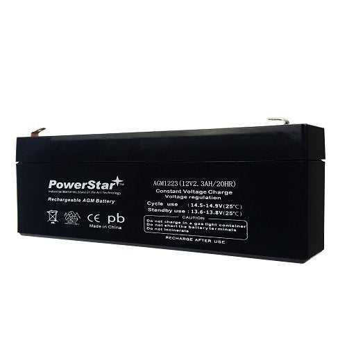 PowerStar 12V 2.3AH SLA AGM Battery Replaces Duracell SLAA12-2.2F