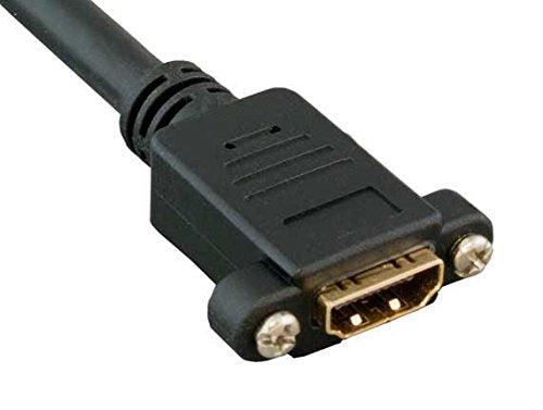 AYAGROUP AYA 1Ft (1 Foot) HDMI Extension Male to Female Panel Mount Cable CL2 Rated 1080P