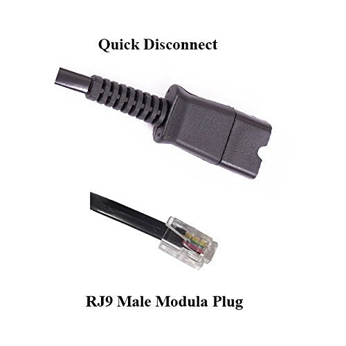 Headset Adapter U10, 26716-01 to Connect Cisco Phones' RJ9 Modular Jack for Plantronics H Series Quick Disconnect Headsets