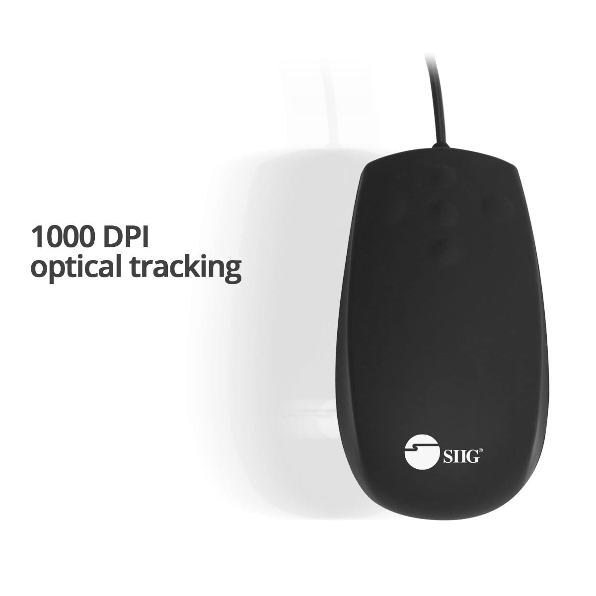 SIIG Wired Computer Waterproof Mouse, USB Mouse, IP68, JK-US0S11-S1