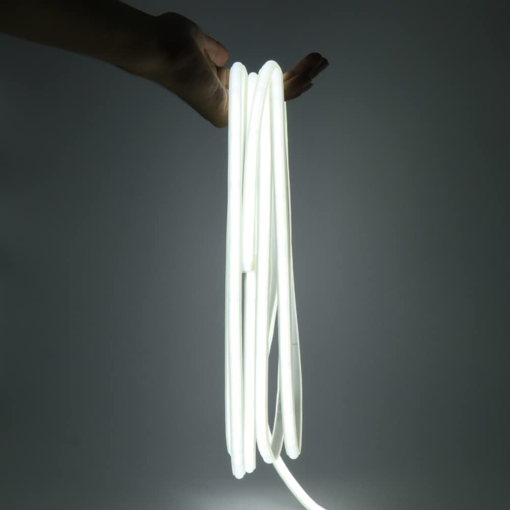 KISUFU COB LED Strip Lights, Neon 110V 288 LED LightsClippable, COB Flexible Neon Strips Plug Strap Switch,High Brightness LED Tape Light