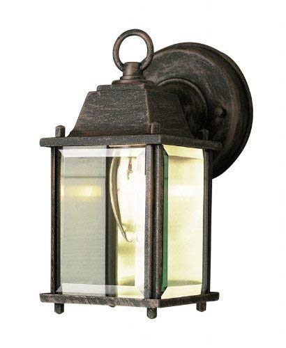 Trans Globe Lighting 40455 BK Outdoor Patrician 8" Wall Lantern, Black