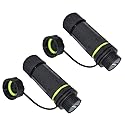ELifeApply Waterproof Panel USB Connector with Shield, Waterproof IP68 USB 3.0 Panel Mount Connector, Female to Female, with Shield Extension Adapter
