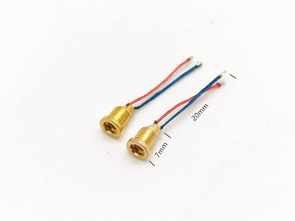 Girftu MMCX Female Solder Wire Connector DIY Audio Plug Adapter Mount Pin with Cable, Gold Plated, for Headphones