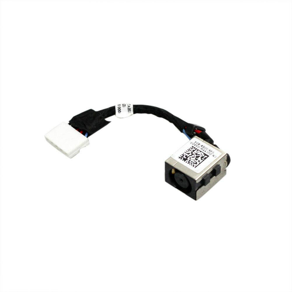 AC DC in Power Jack Charging Port Cable for Compatible with Dell Latitude E7270 E7470 Laptop P/N: VCYYW 0VCYYW DC30100X100