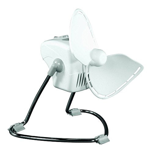 Caframo Chinook, 2-Speed Desk Fan, Cage Free, Easy To Clean Soft Blades, Canadian Made, 8.8" Blade, 707CHWBX, White