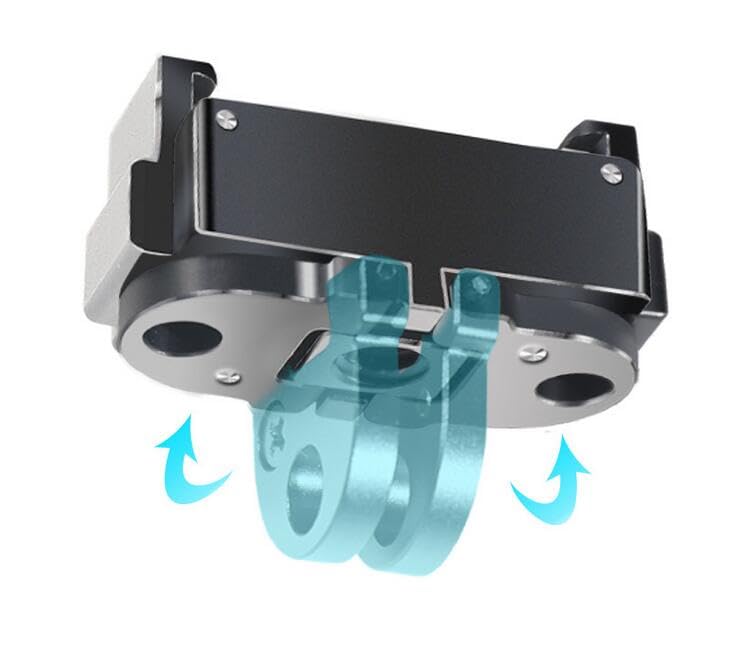 Coyktonty Osmo Pocket 3 Two-Claw Adapter for DJI Pocket 3,Foldable Gopro Interface Connectable Tripod Selfie Stick