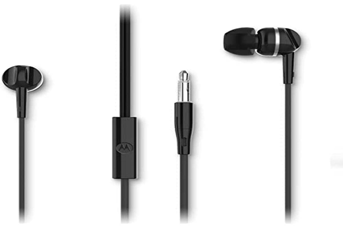 Motorola Wired Earbuds with Microphone - Earbuds 105 Corded in-Ear Headphones, Control Button for Calls/Music, Comfortable Lightweight Easy-Grip Ear…