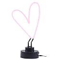 Chi-buy Real Glass Neon Sculpture Heart Neon Light Neon Sign 39cm x 21.5cm x 13.7cm Neon Lamp (Heart) (Pink)