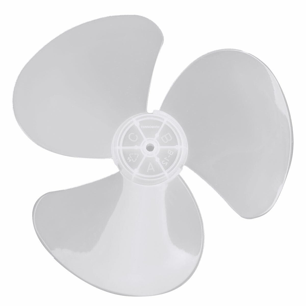 qrcamule 12 Inch Three-Leaf Plastic Fan Blade for Pedestal and Table Fans