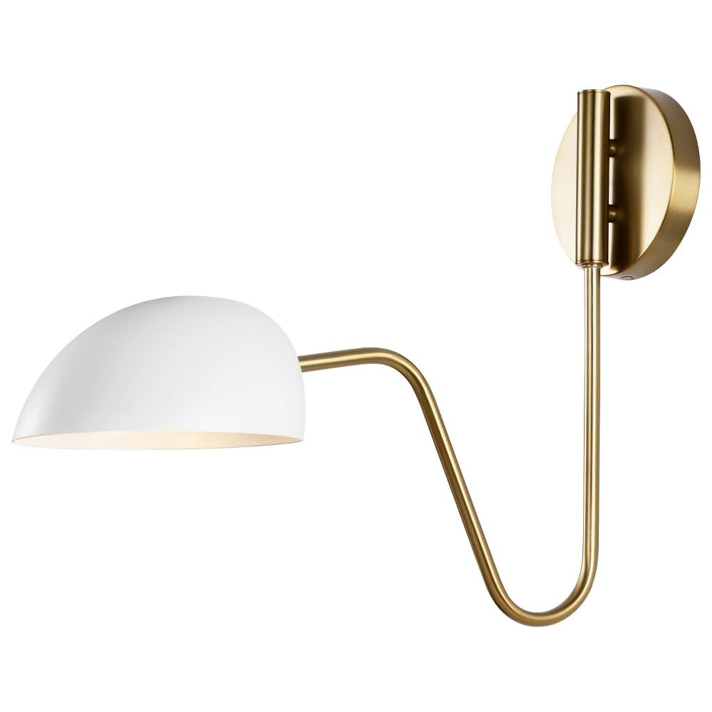 Nuvo Trilby - 1 Light Wall Sconce in Mid-Century Modern Style-16 Inches Tall and 7.38 Inches Wide-Matte Black/Burnished Brass