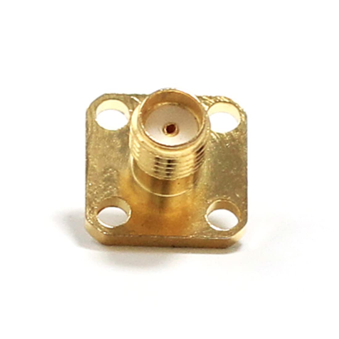 DexMRtiC 10pcs SMA Female 4-Hole Panel Mount Flange Chassis RF Coax Connector with Solder Cup Straight USA Shipping (Solder Cup)