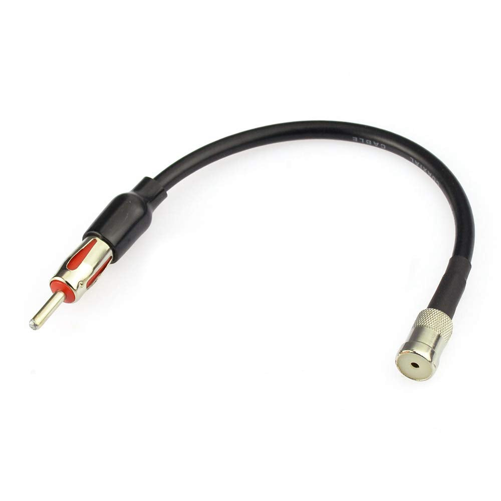 Bingfu Car Radio Antenna Adapter Car Stereo FM AM Antenna Adapter Cable ISO to DIN Connector Cable 8 inch for Volkswagen Audi VW Skoda Vehicle Car