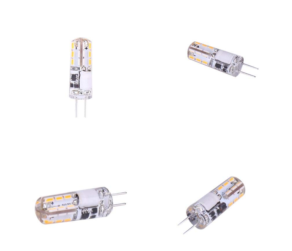 G4 LED Light Bulbs G4 Bi-Pin Base 1.5W (Equivalent to 20W Halogen Bulb) AC/DC 12V Warm White 3000K LED Bulbs for Landscape Ceiling Under Counter Puck
