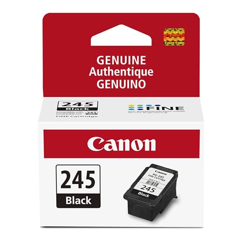 Canon PG-245 Genuine Black Ink Cartridge, Compatible with iP2820, MG2420/2924/2920/3020/2522/2525, MX492, TS3120/302/302a/202/202a/4520/3320