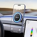 VICSEED Tesla Phone Mount?Strongest Magnet Power?Foldable Hidden Tesla Phone Holder Fit for All Phone, Tesla Model 3 Model Y for MagSafe Car Mount
