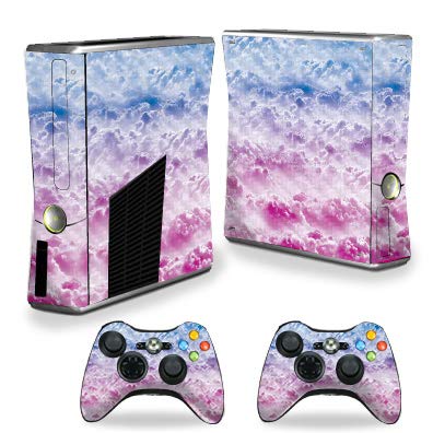 MightySkins Carbon Fiber Skin for Xbox 360 S Console - Candy Clouds | Protective, Durable Textured Carbon Fiber Finish | Easy to Apply, Remove,