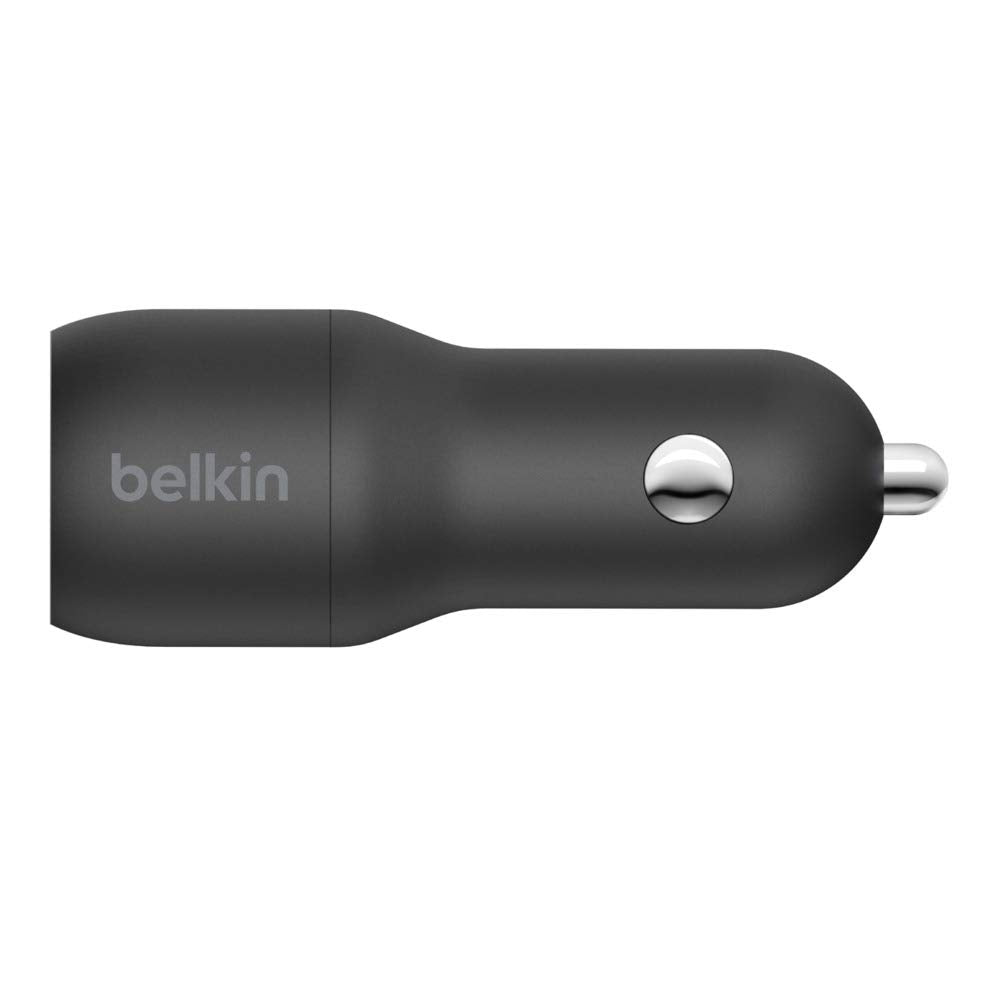 Belkin 24 Watt Dual USB Car Charger - 2 12W USB A Ports with Micro-USB Cable for Fast Charging Apple iPhone 14, 14 Pro, 14 Pro Max, iPhone 13, Samsung
