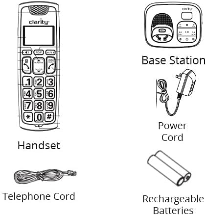 Clarity Amplified Cordless Phone, Bluetooth Pairing for Most Wireless Headsets & Hearing Aids, Easy-to-Read Caller ID, Adjustable Tone Control