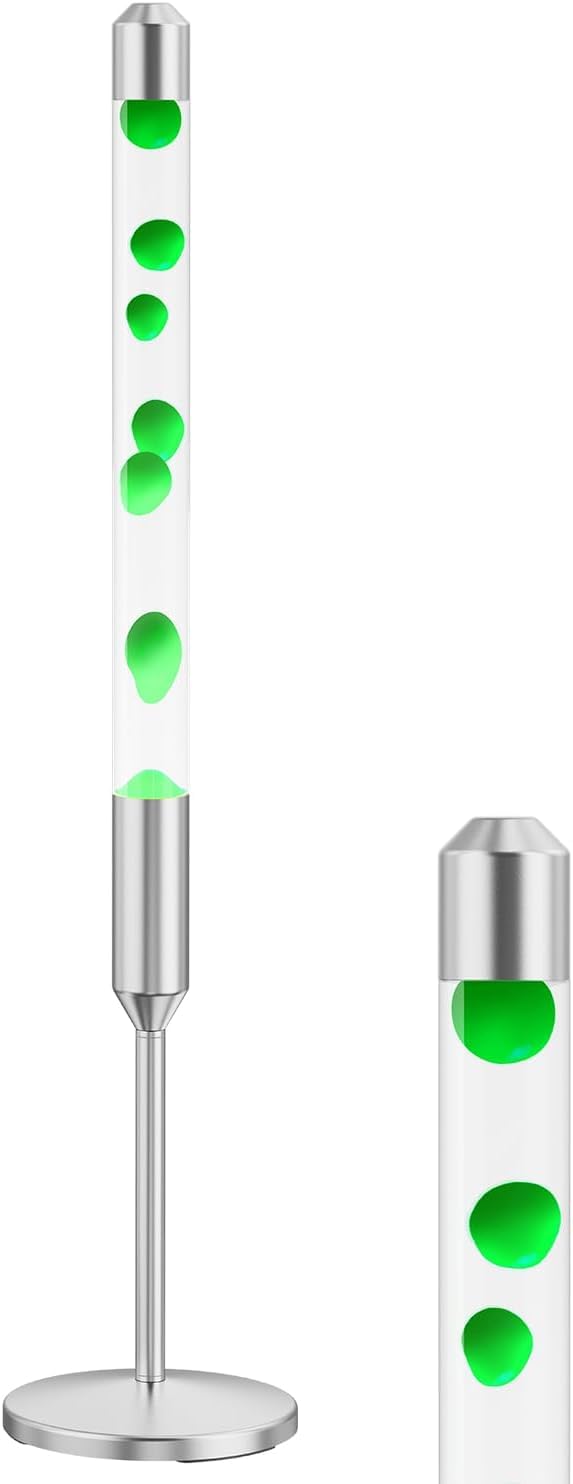 Kyzfy 47.5-Inch Liquid Motion Lamp,Magma Lamp, Mood Relaxation Light?Suitable for Home Decoration,Office Decoration, Cafes,Bars,Etc (47.5IN (Silver))