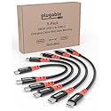 Plugable USB C to USB C Cable, Data Blocker Charge Only Cable 6in (Pack of 5): 240W Safe Charging for MacBook Pro, iPhone 15/16, iPad, XPS and More