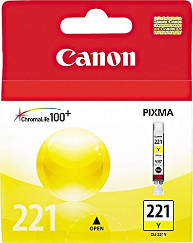Canon CLI-221Y Dye Ink Cartridge, Yellow - in Retail Packaging