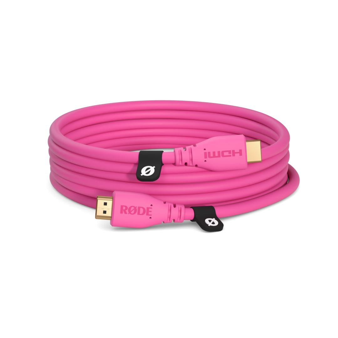 RØDE HDMI-3 Premium High Speed HDMI Cable with Ethernet (3m/10ft, Pink)