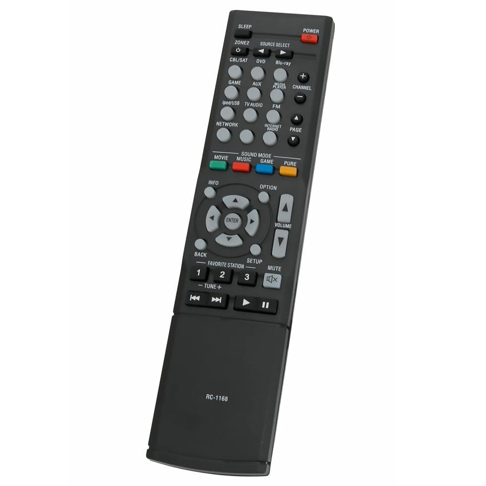RC-1168 Replacement Remote Control for Denon AV Receiver Power Amplifier Home Theater System in Living Rooms or Rooms, Replace Remote Compatible