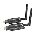 EXVIST Portable Wireless HDMI Transmitter & Receiver Kit - 492t Long Range, 1080P HD Streaming, Plug & Play for TVs/Projectors - Ideal for Home