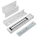 Electromagnetic Lock with Z and L Bracket 280KG 600LBS Holding Force Electric Magnetic Door Lock 12V Fail Safe NC Mode for Access Control System
