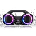 Bluetooth Speaker 80W(Peak)Loud with Bass, 20H Playtime, IPX7 Waterproof, RGB Lights, TWS, Large Portable Wireless Speakers for Outdoor, Home, Party