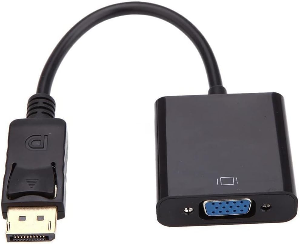 DisplayPort to VGA Adapter, DP to VGA Converter Display Port Male to VGA Female Converter Cable Adapter for Computer PC Desktop Laptop Projector