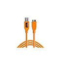 Tether Tools TetherPro USB 3.0 to Micro-B Cable | for Fast Transfer and Connection Between Camera and Computer | High Visibility Orange | 15 Feet (4.6