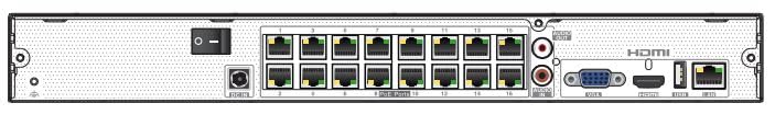 Titanium ED9516H5NV-16P-3NB 16-Channel 4K NVR with 16 Built-in PoE Ports, 8MP Recording Resolution, NDAA Compliant, H.265+ Compression, 2 SATA Slots