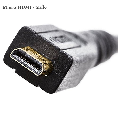 axGear Micro HDMI MICROHDMI to HDMI Cable 6 FT for HDTV 6FT 6F 1.8 Meter