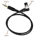 GFSHOP 3.5mm Off Camera Shutter Connecting Cable Cord 3.5mm-DC0 Camera Connecting Plug for Nikon Cameras with Pixel Shutter Remote Control