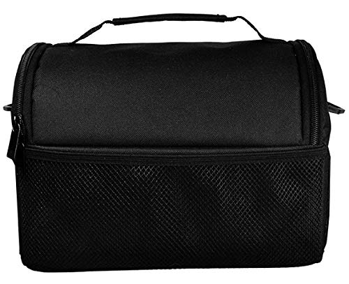 Pixel Hub Photography Padded Camera DLSR/SLR Equipment Gadget Bag Case (Black) for Nikon, Canon, Sony, Pentax, Olympus Panasonic, Fijifilm, Samsung