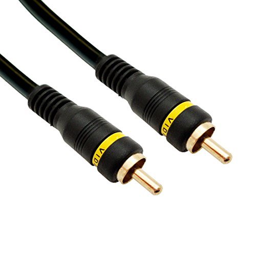 25' FT RCA Cable Male to Male Audio Video Python Home Theater Gold Series Audio Cable Shielded AV Composite Cable TV/VCR Hook-Up Signal Shield