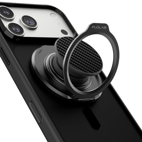 FLOLAB ForgeGrip Strong Magnetic Phone Holder & Phone Grip for MagSafe Grip iPhone Accessories Magnetic Phone Grip, Ring Holder & Stand, Satisfying