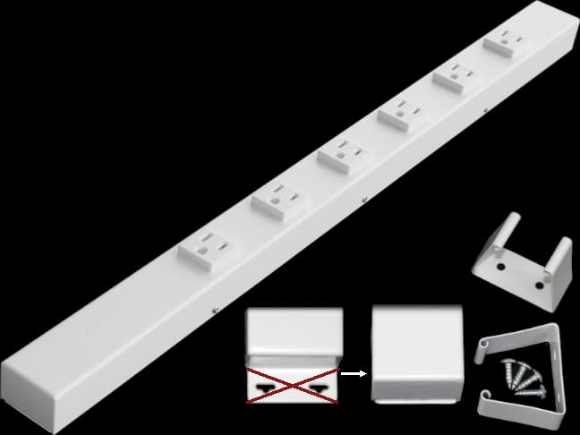 24” Hardwired Power Strip (NO Power Cord), 6 Vertical Outlets (NOT Tamper Resistant), NO Ears (Without mounting tabs on Both Ends), 15A (NOT a 20 Amp