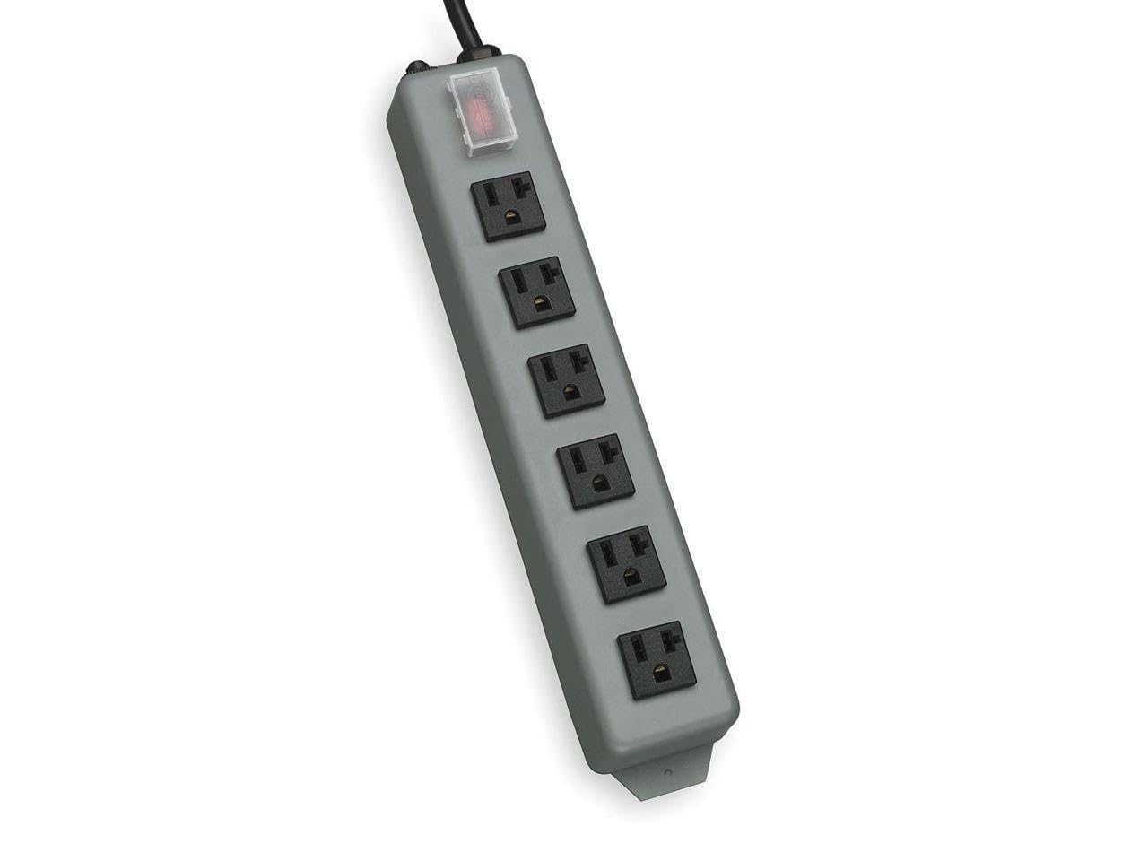 Tripp Lite 6-Outlet Waber Industrial Power Strip, 15ft Cord with 5-20P Plug, 20A Circuit Breaker 120V, (UL620-15)