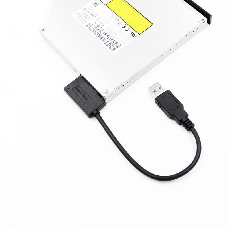 BUBUCAM USB 3.0 to SATA 7+6 13pin Slimline Sata Adapter Cable 5Gbps Compatible for Laptop CD DVD ROM Optical Drive