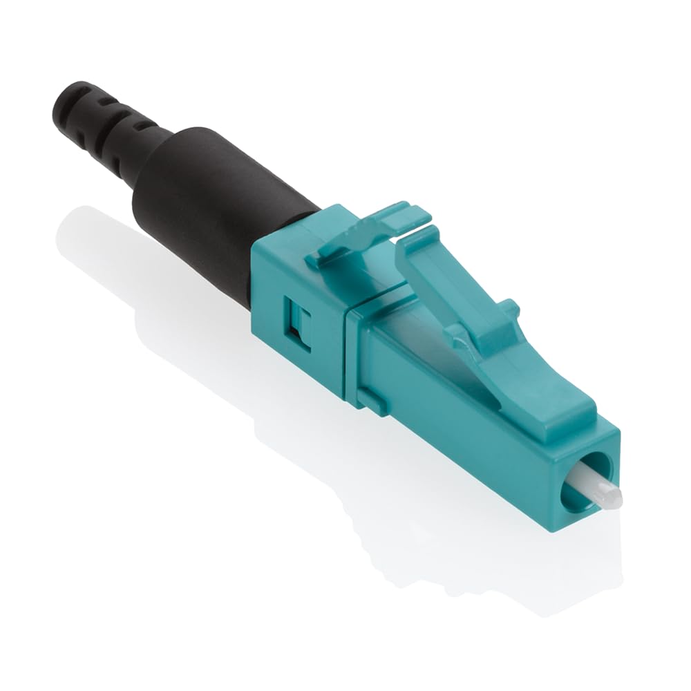 Leviton FASTCAM Pre-Polished Connector, LC 50/125μm L.O. Multimode, 49991-LLC, Aqua