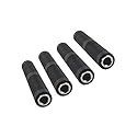 Devinal 1/4 Inch TRS/TS Female to Female Coupler, 6.35mm Jack Stereo Adapter Joiner, Gender Changer Connectors - 4 Pack